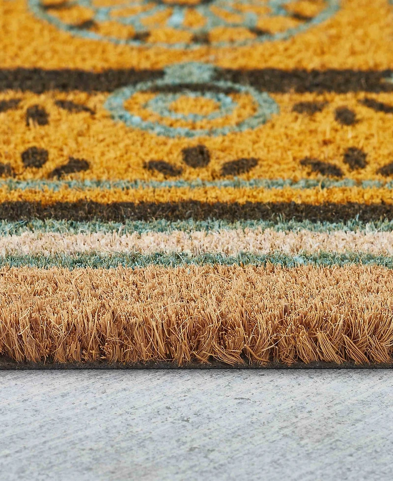 Vcny Home Fancy Doors Outdoor Coir Doormat, 18" x 30"
