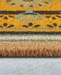 Vcny Home Fancy Doors Outdoor Coir Doormat, 18" x 30"