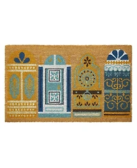 Vcny Home Fancy Doors Outdoor Coir Doormat, 18" x 30"