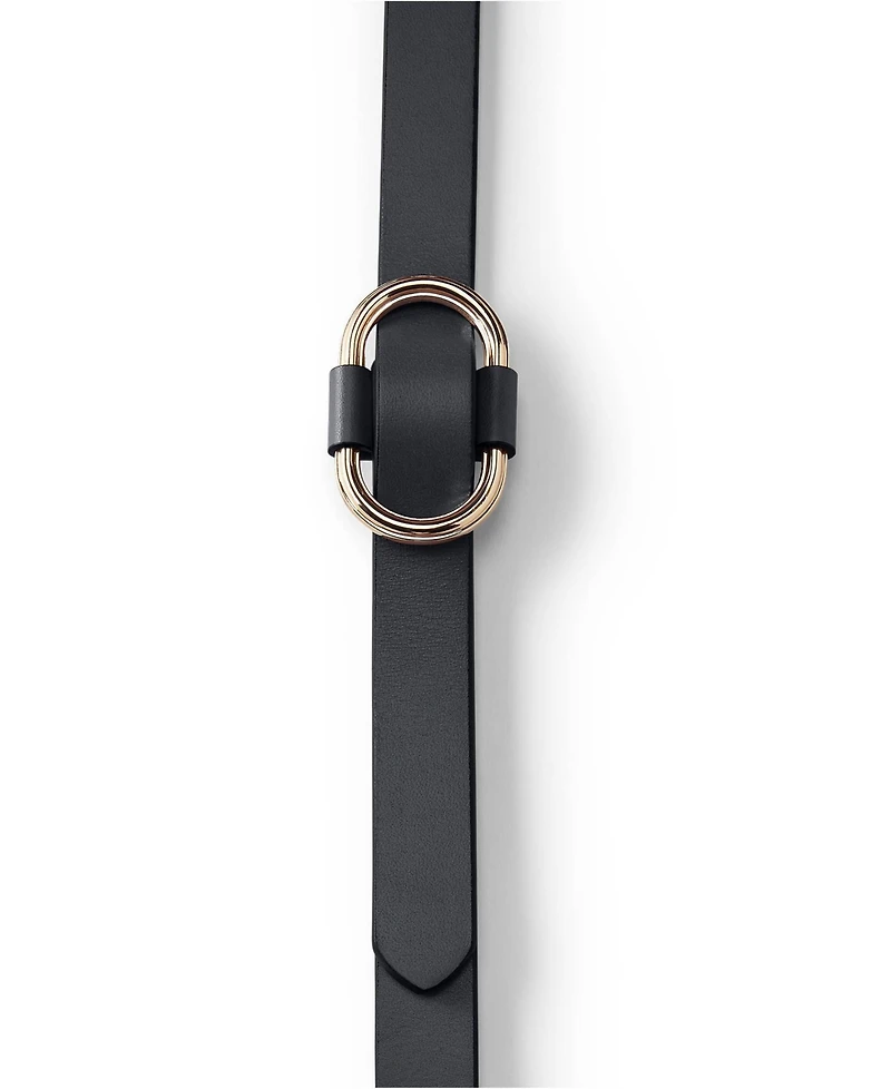 Lands' End Women's Plus Endlessly Adjustable Skinny Leather Belt