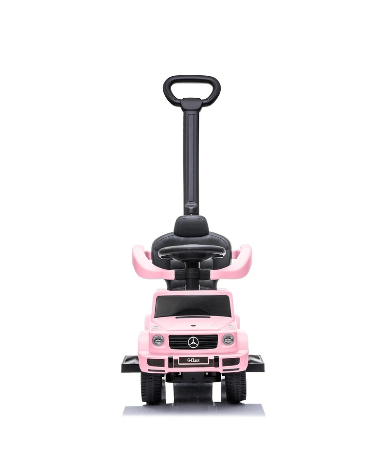 Best Ride On Cars Kids Outdoor Stroller Mercedes G-Wagon 3 in 1 Push Car, Baby Pink