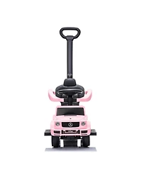 Best Ride On Cars Kids Outdoor Stroller Mercedes G-Wagon 3 in 1 Push Car, Baby Pink
