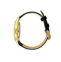 Peugeot Men's 40mm Wafer Slim Round Gold-Plated Case Watch-Champagne