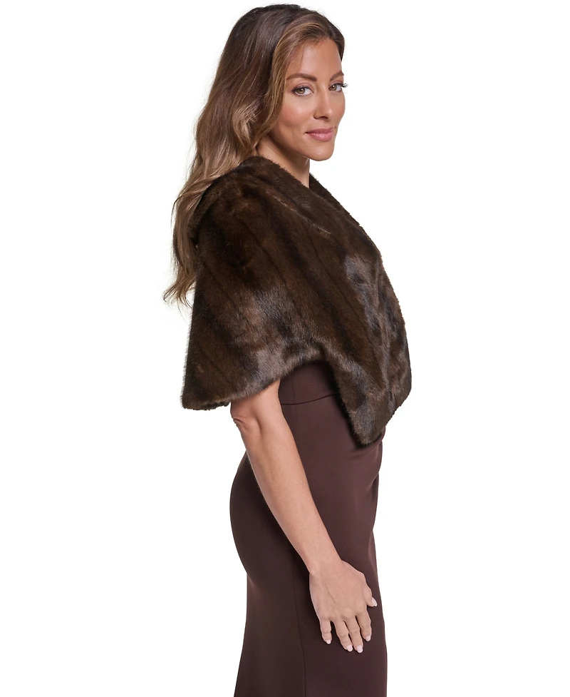 Eliza J Faux-Fur Shrug