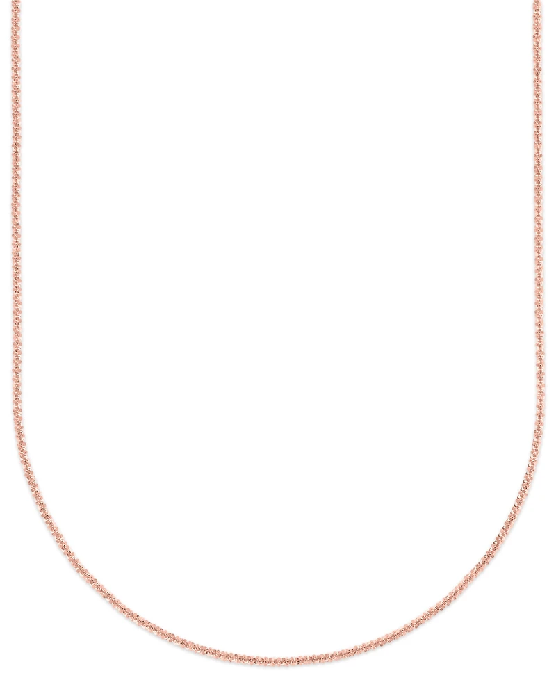 Sparkle Chain 16" Necklace in 10k Rose Gold (2mm), Macy's Exclusive