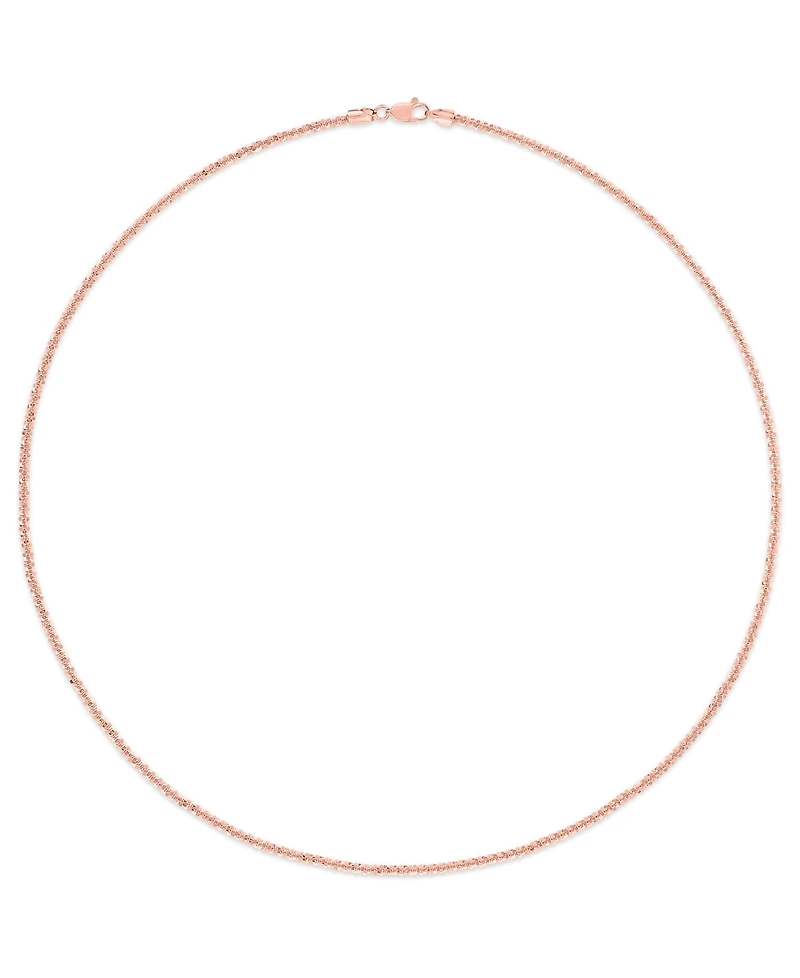 Sparkle Chain 18" Necklace in 10k Rose Gold (2mm), Macy's Exclusive