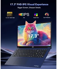 Nimo 17.3 Gaming Laptop, 8 Core Amd Ryzen 7 8745HS 64GB Ram 1TB Ssd Radeon 780M, with eGPU Dock Rx 7600M Xt 8GB GDDR6