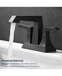 Phying 2-Handle Bathroom Faucet Heavy Duty Deck Mounted Lavatory Sink Faucet Modern Style Basin Mixer Tap for Bathroom Vanity