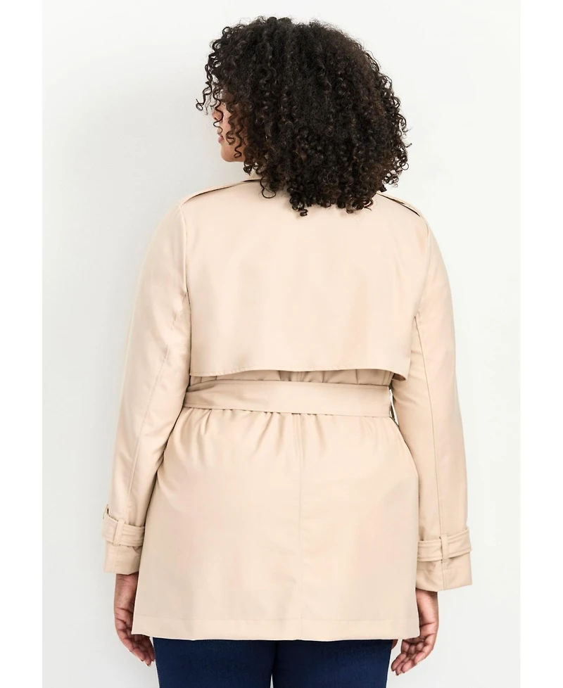 Avenue Women's Plus Tia Trench Jacket