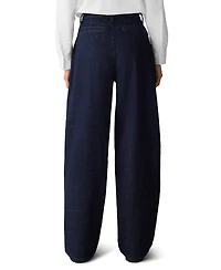 Eileen Fisher Women's High-Waisted Wide-Leg Cotton-Blend Denim Pants