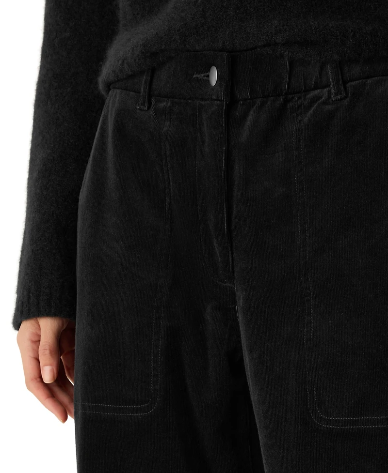 Eileen Fisher Women's Ankle Arch Pant Corduroy Wide-Leg Pants