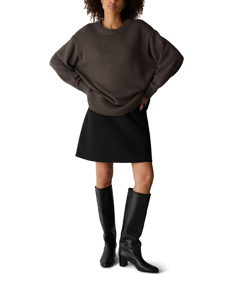 Eileen Fisher Women's Flared Mini Elastic-Waist Skirt