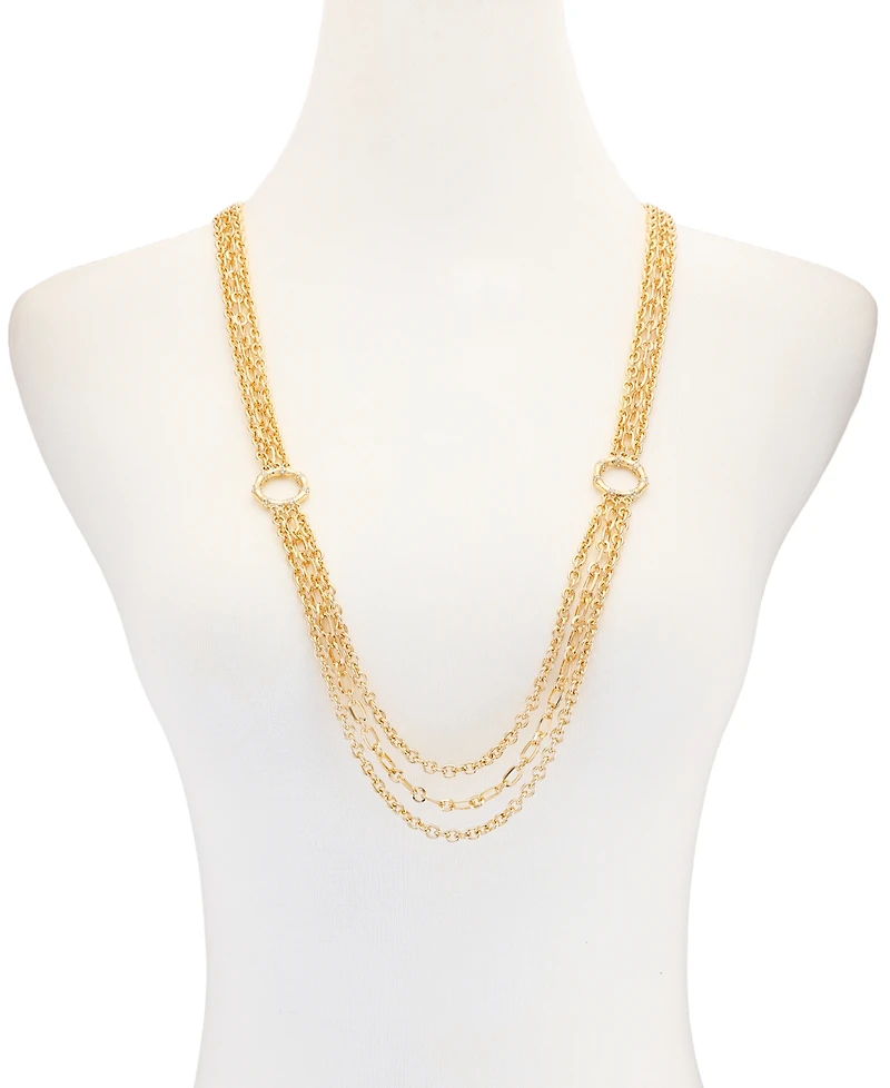 Guess Gold-Tone Layered Long Necklace
