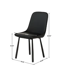 Decksplore Modern Pu Leather Dining Room Chairs Sturdy Metal Legs with Upholstered for Kitchen Living Accent Side
