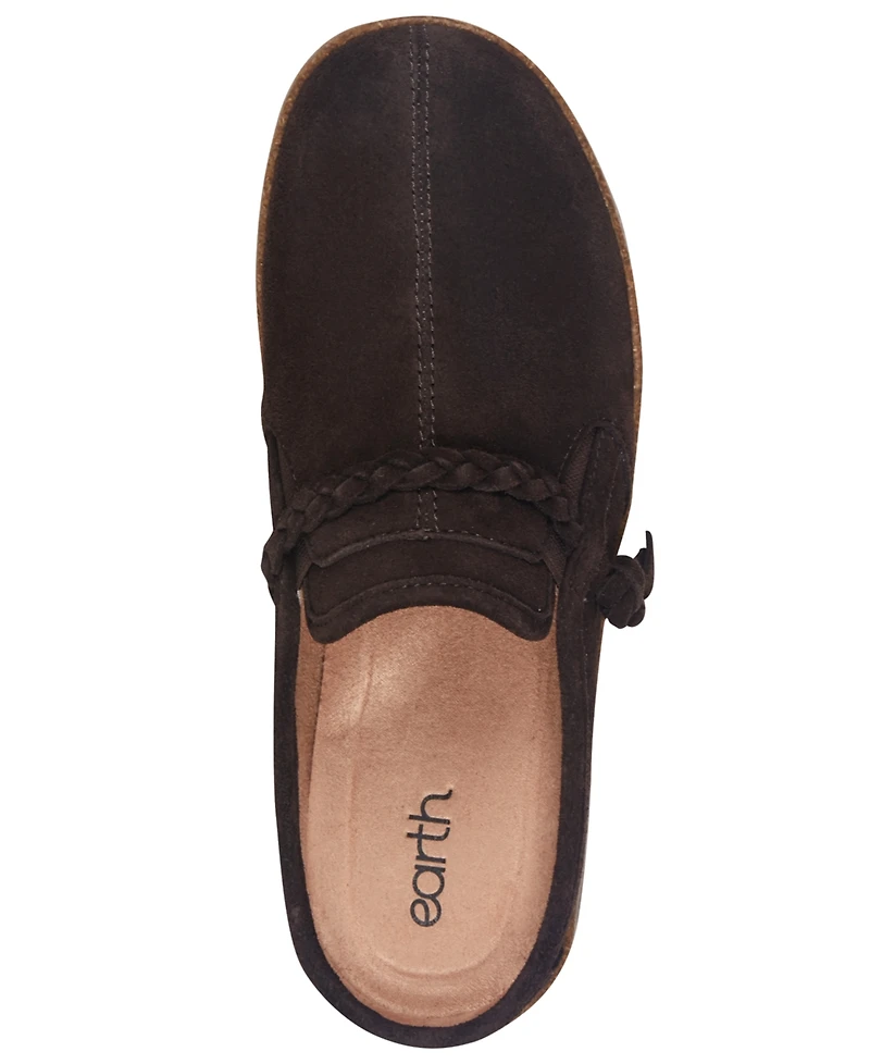 Earth Women's Rosalin Suede Braided Slip-On Clogs