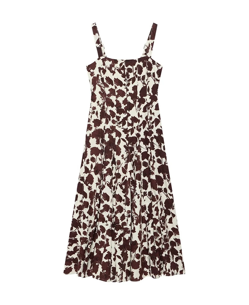 Mint Velvet Women's Linen Blend Printed Midi Dress