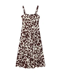Mint Velvet Women's Linen Blend Printed Midi Dress