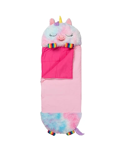 Happy Nappers Rainbow Unicorn Large Pillow-and-Sleeping-Bag Weighted Plush