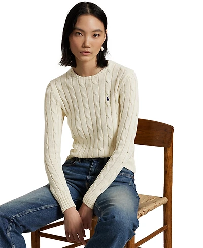 Polo Ralph Lauren Women's Cable Wool-Cashmere Crewneck Sweater