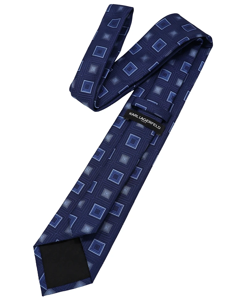 Karl Lagerfeld Paris Men's Geometric Pattern Classic Tie