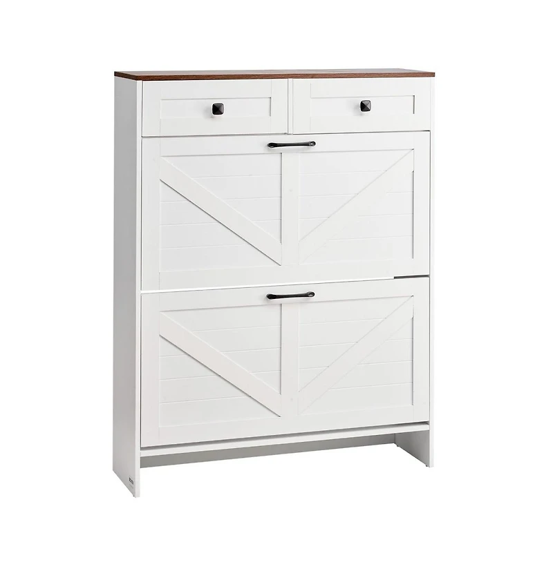 Slickblue Entryway Shoe Storage Cabinet with Hidden Shoe Organizer