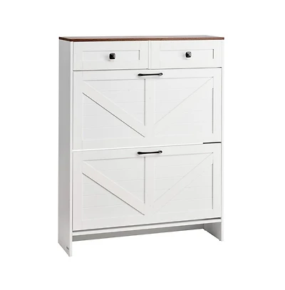 Slickblue Entryway Shoe Storage Cabinet with Hidden Shoe Organizer