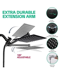 Cyqbd 10" Rain Shower Head with Handheld Spray and Extension Arm