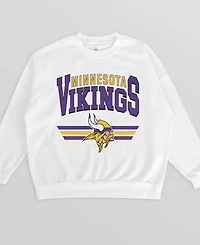 Gameday Couture Women's White Minnesota Vikings Swift Strike Premium Oversized Fleece Pullover Sweatshirt