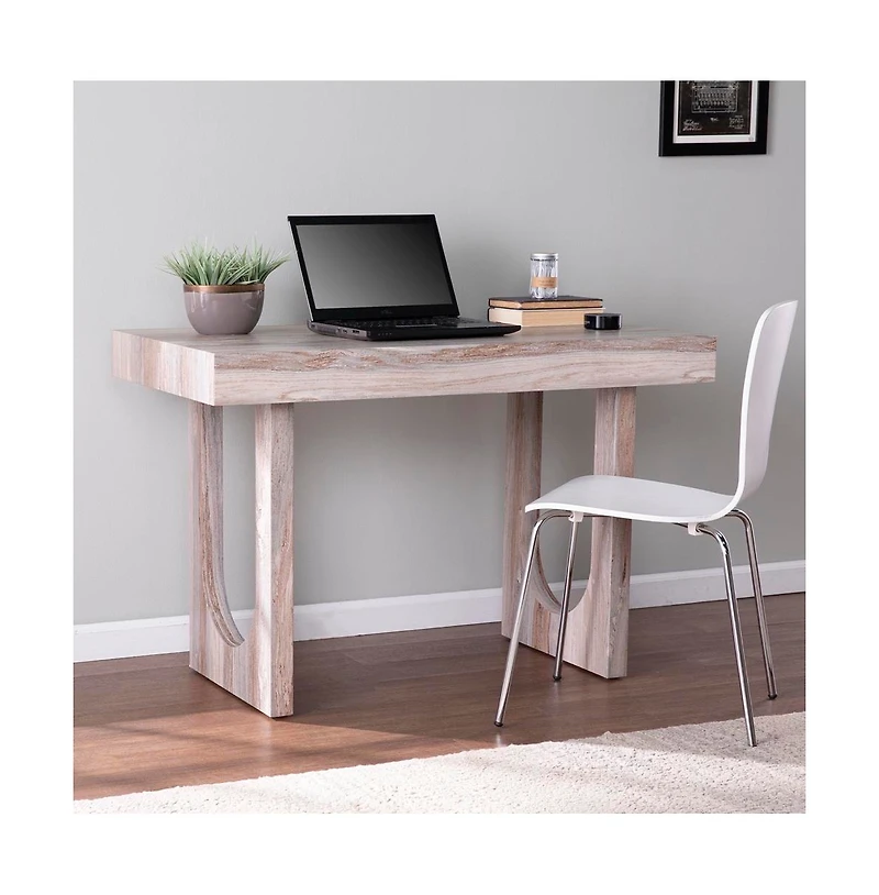 Augusta Home Chadkirk Faux Marble Writing Desk