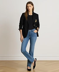 Lauren Ralph Cotton-Blend Long-Sleeve Top