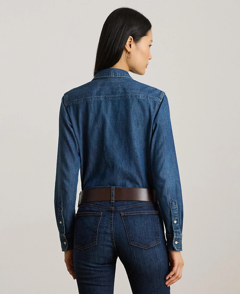 Lauren Ralph Women's Straight-Fit Denim Shirt