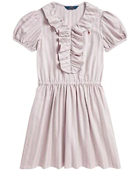 Polo Ralph Lauren Girls' 7-16 Striped Ruffled Cotton Oxford Dress