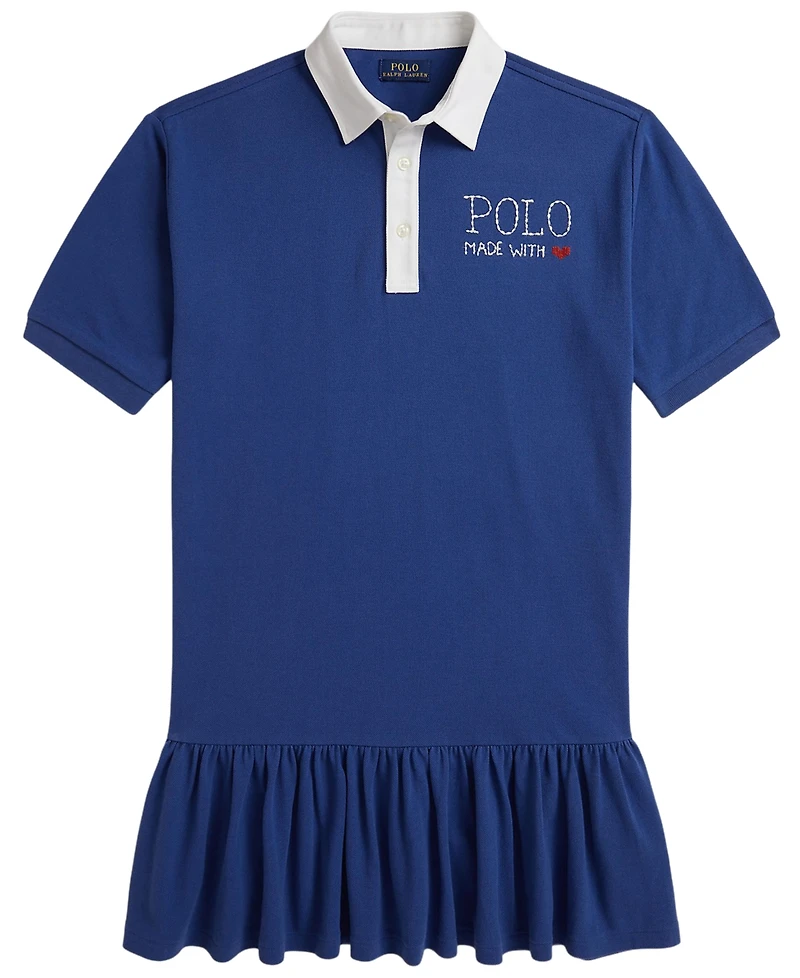 Polo Ralph Lauren Girls' 7-16 Logo Cotton Mesh Rugby Dress