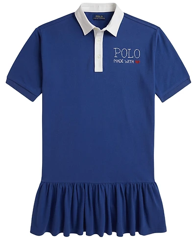 Polo Ralph Lauren Girls' 7-16 Logo Cotton Mesh Rugby Dress
