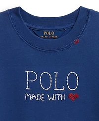 Polo Ralph Lauren Girls' 2T-6X Logo Fleece Sweatshirt