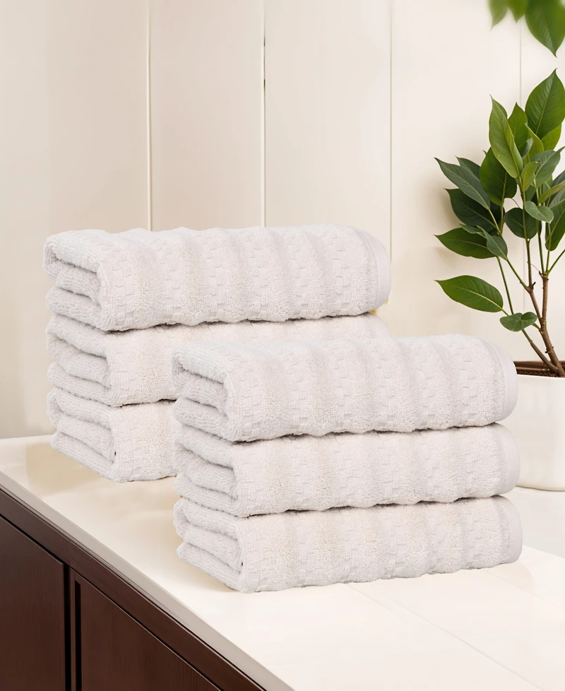 Superior Zuma Zero Twist Cotton Absorbent Quick Dry Soft 6-Piece Hand Towels Set