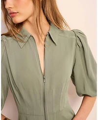 Mint Velvet Women's Utility Zip Midi Shirt Dress