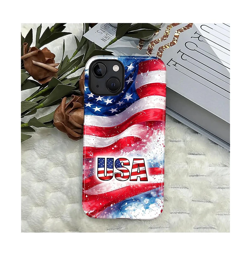 Lisen 2-Layer Durable Phone Case Compatible with Apple iPhone 17 Pro Max, Usa Pride