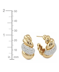 And Now This Crystal Twist Hoop Earring