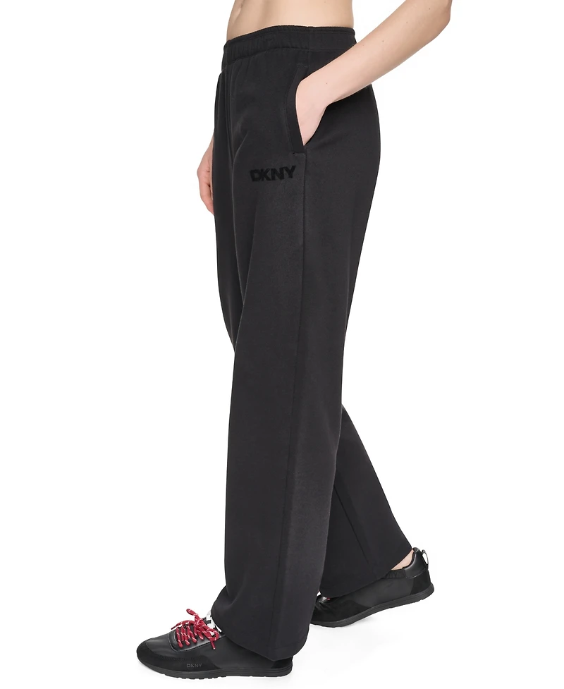 Dkny Sport Women's High-Rise Wide-Leg Relaxed-Fit Sweatpant