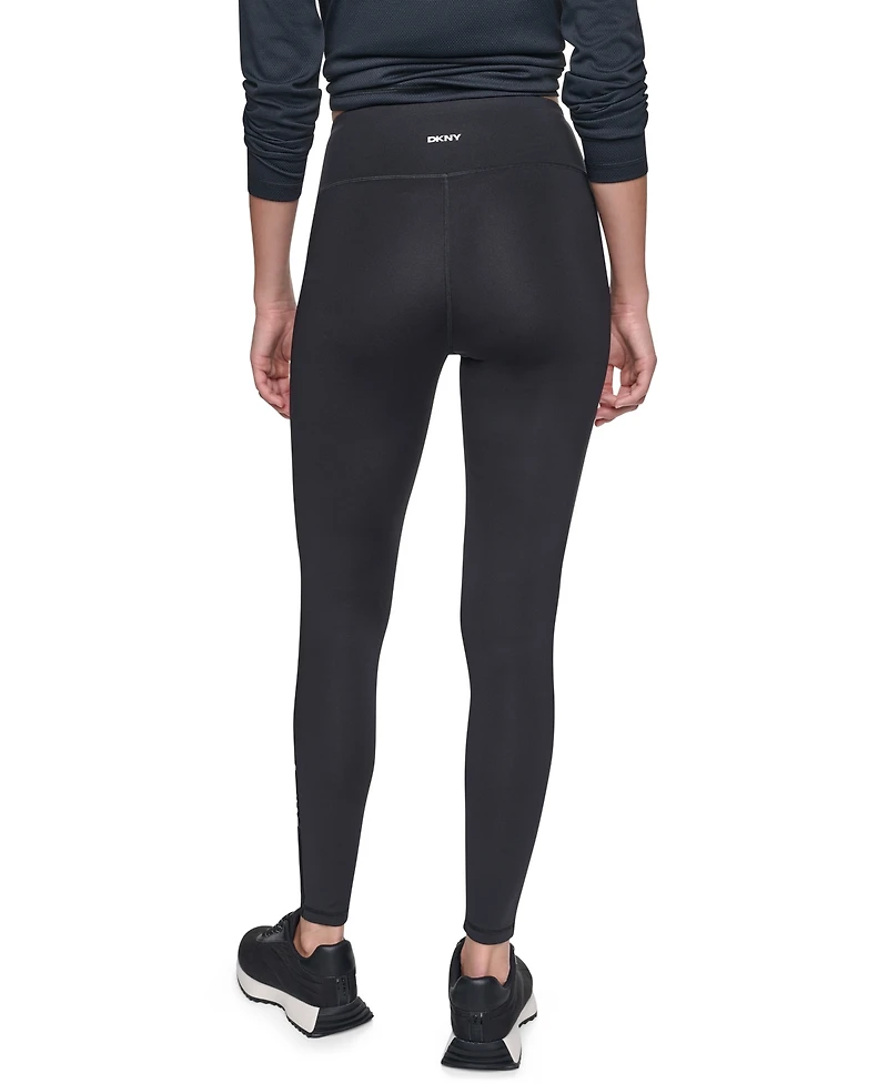 Dkny Sport Women's Flocked Subtle Shine High-Waist 7/8 Legging