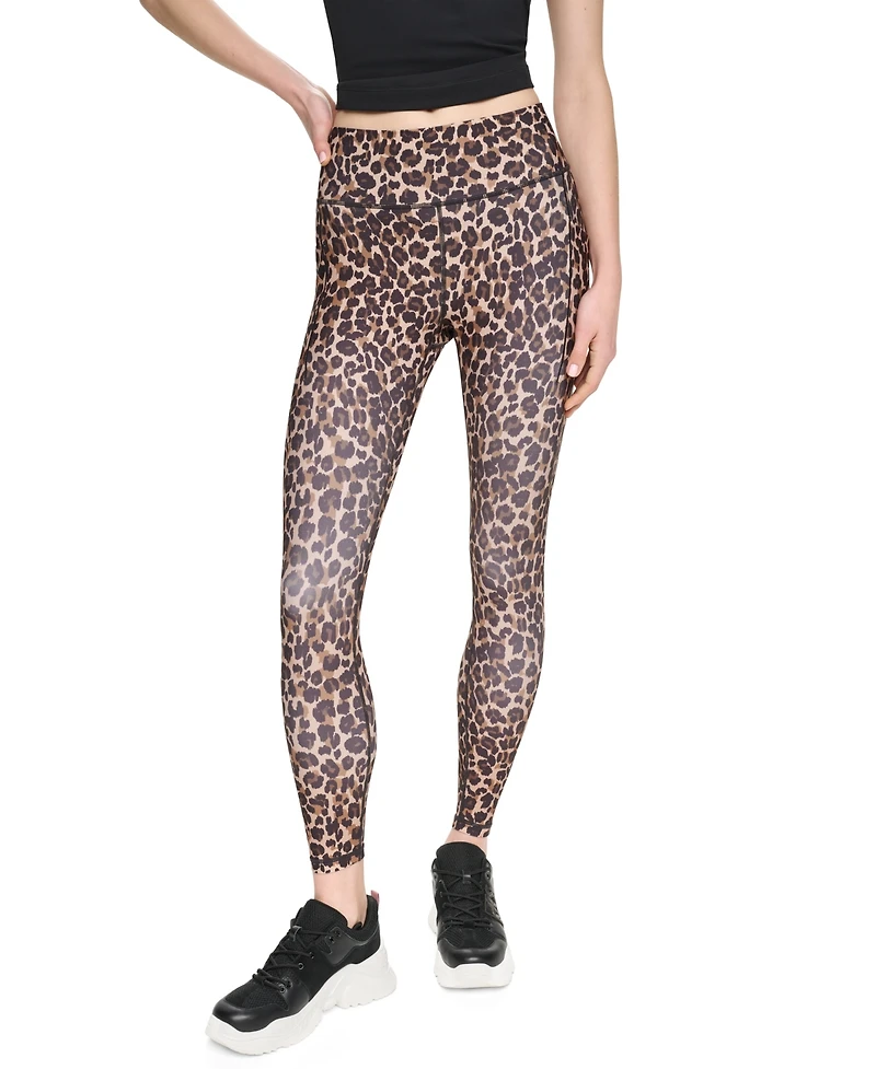 Dkny Sport Women's High-Waist 7/8 Leggings with Floating Pockets