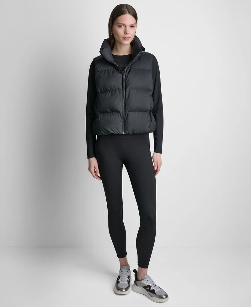 Dkny Sport Women's Mock Neck Puffer Vest