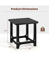 Mecale Set of 2 18.5 Slatted Adirondack Side Tables, Each Holds 315 lbs