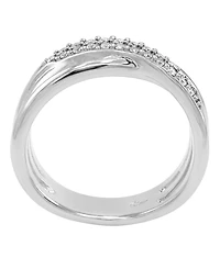 And Now This Cubic Zirconia Criss Cross Ring