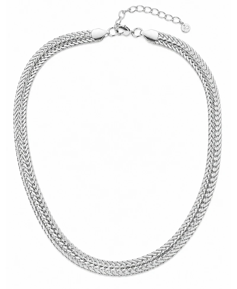And Now This Fine Silver-Plated Woven Necklace