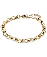 And Now This Fine Silver-Plated or 18K Gold-Plated Circle Link Bracelet