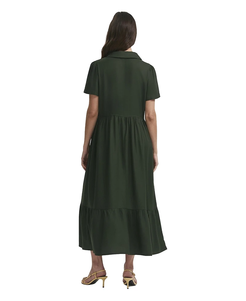 Finery London Women's Orion Zip Front Midi Shirt Dress