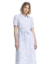 Finery London Women's Mariah Tie Waist Midi Shirt Dress