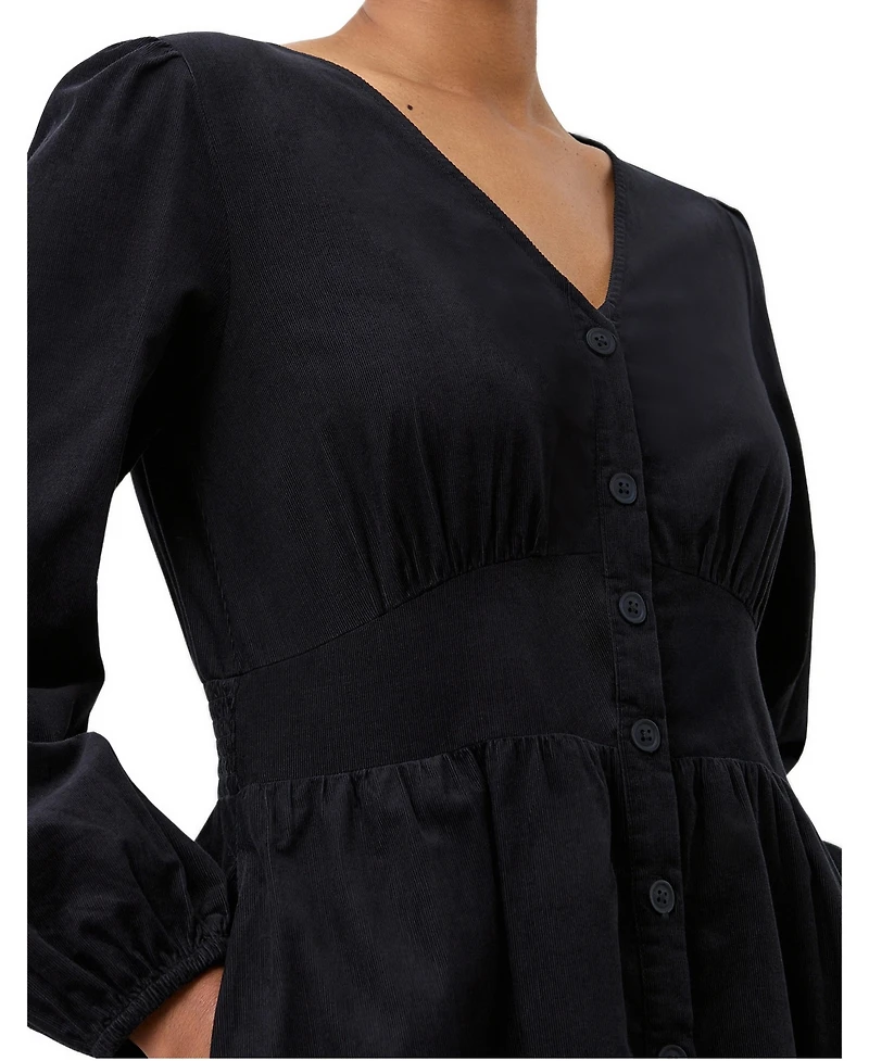 Finery London Women's Arizona Long Sleeve Corduroy Midi Dress